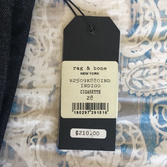 NWT Rag & Bone Cigarette Jeans in Indigo - Picture 4 of 8